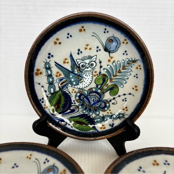 Ken Edwards Tonala Blue Bird 5 Salad Plates 6 1/2" El Palomar Mexican Pottery - Picture 2 of 10